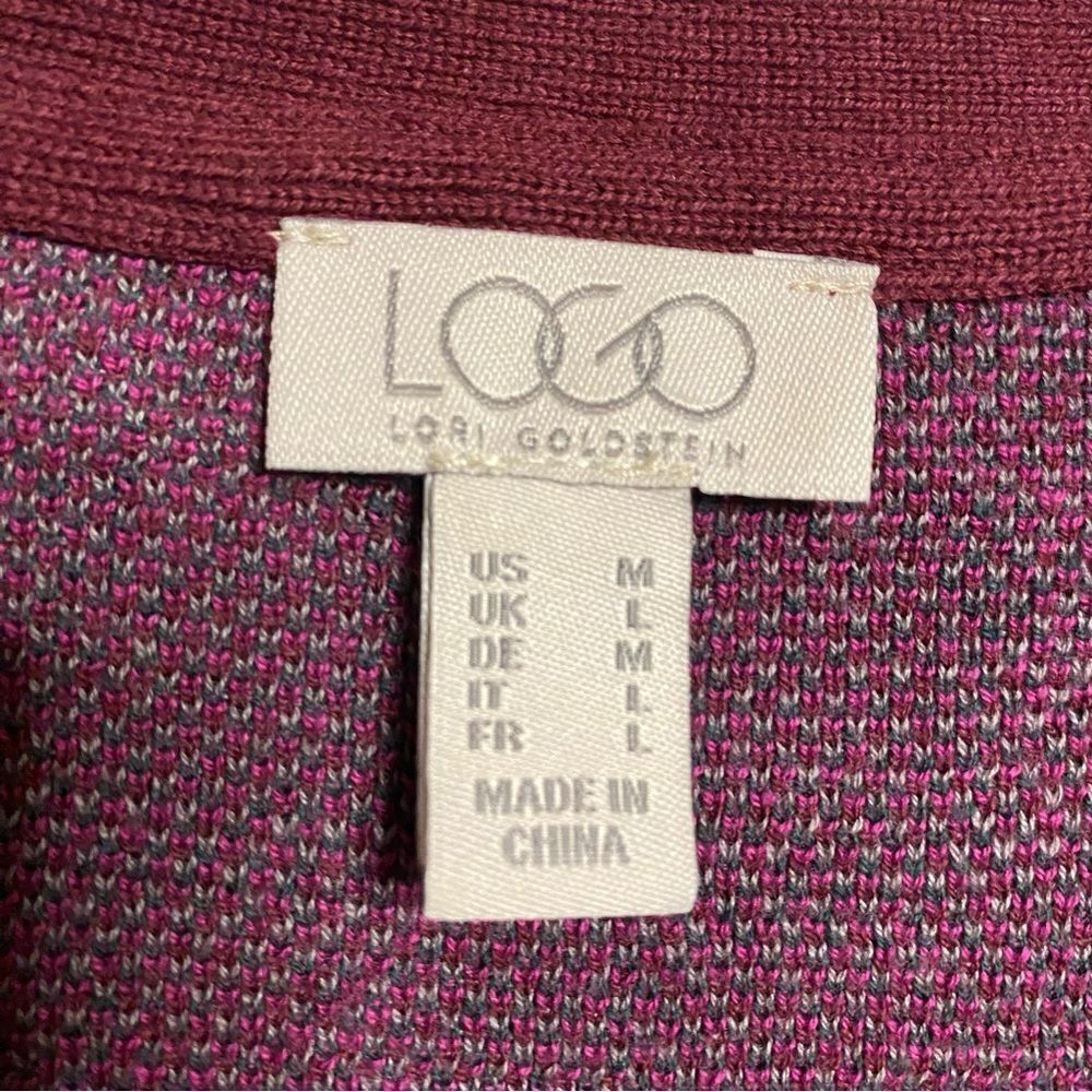 LOGO Geometric Long Cardigan Sweater - Picture 6 of 9